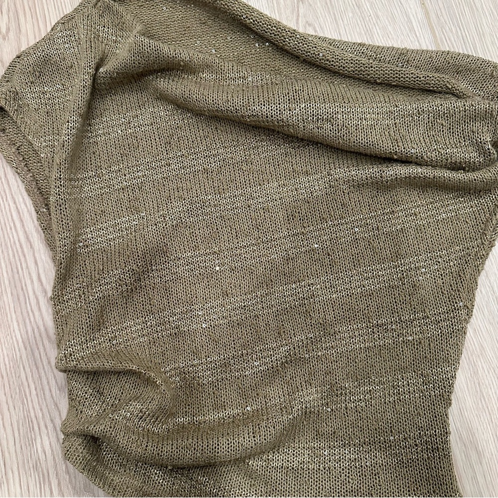 EUC Sparkle Knit Asymmetrical Top - Picture 3 of 3